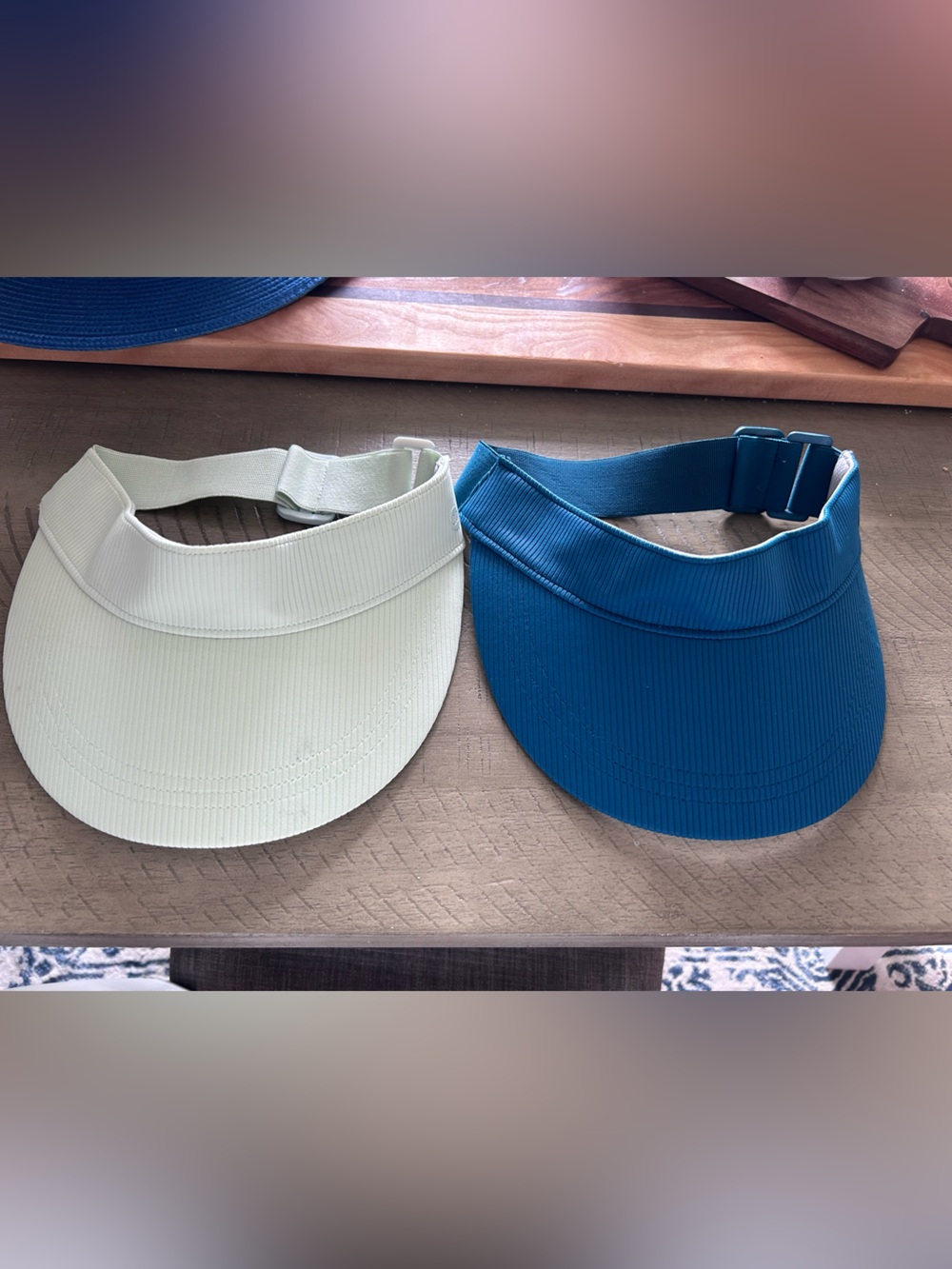 CALIA by Carrie Underwood Light Green and Blue Visors, Set of 2, Like New!